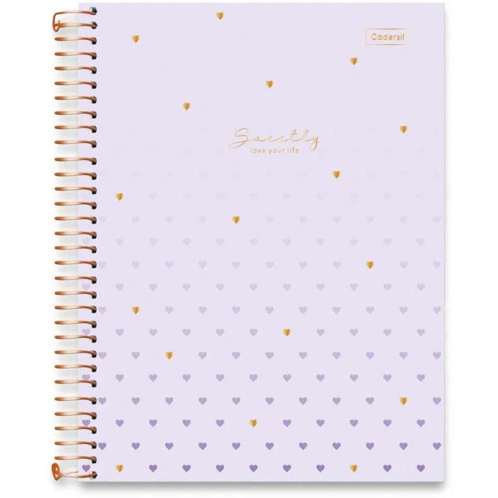 Caderno 10X1 Capa Dura Sweetly 2Em1 C/Planner 168Fls Cadersil (Pct.c/04) - imagem 16
