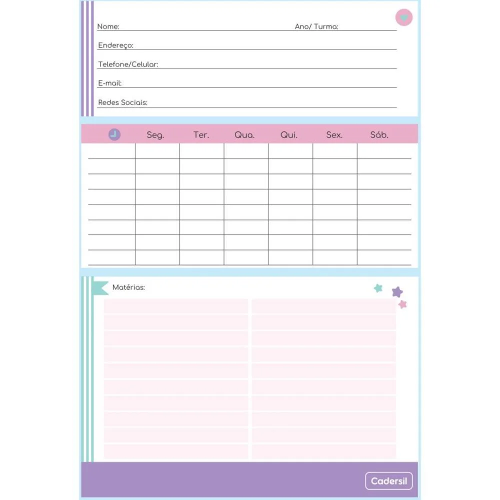Caderno 10X1 Capa Dura Audrey 160Fls Cadersil (Pct.c/04) - imagem 7