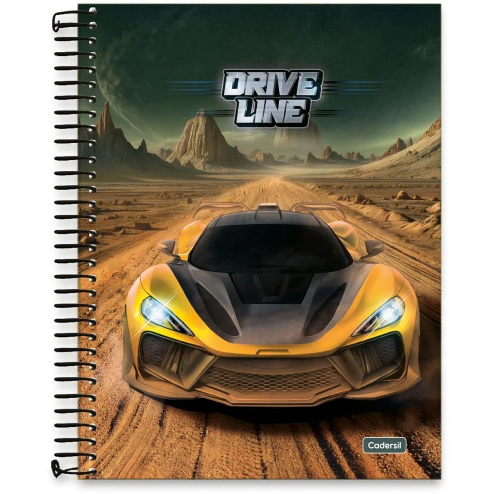 Caderno 10X1 Capa Dura Drive Line Cp.metalizada 160Fl Cadersil (Pct.c/04) - imagem 11
