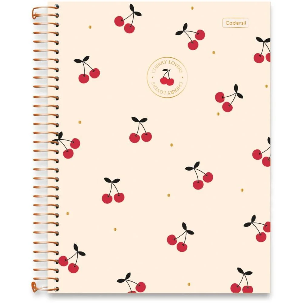 Caderno 01X1 Capa Dura Cherry Lovers 80Fls Cadersil (Pct.c/04) - imagem 10