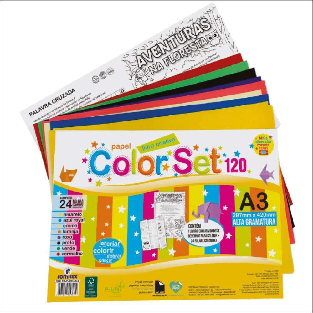 Bloco Para Educacao Artistica Color Set C/Livro A3 120G 24Fl Romitec (Unidade) - imagem 2