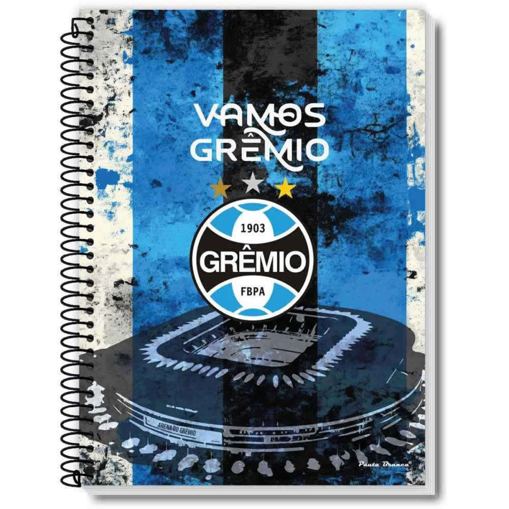 Caderno Espiral 1/4 Capa Dura Gremio 80Fls Pauta Branca (Pct.c/05) - imagem 2