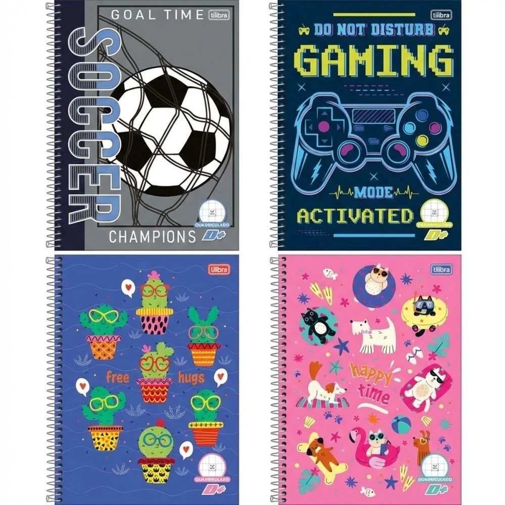 Caderno Quadriculado Univers. 7X7Mm D+ 96Fls Masc/Fem. Cd Tilibra (Pct.c/04) - imagem 4