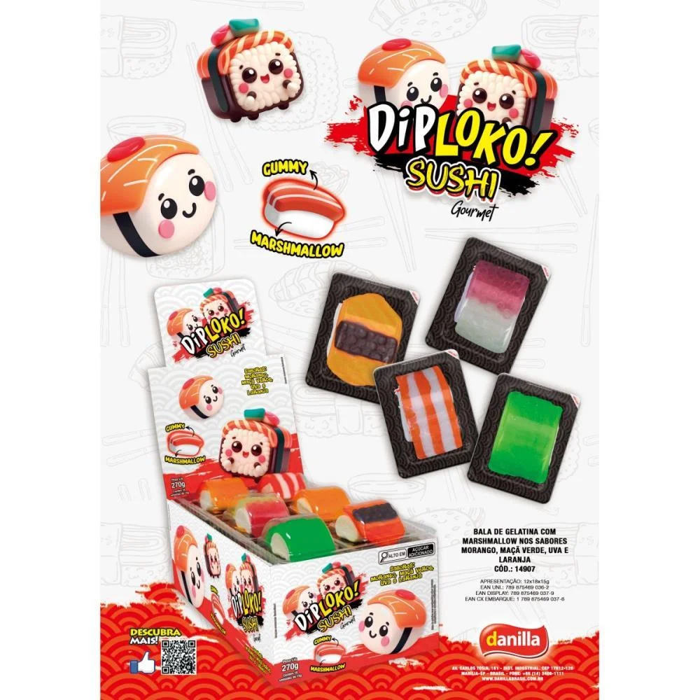 Doce Sushi Danilla Foods C/ 18 Unidades - imagem 9