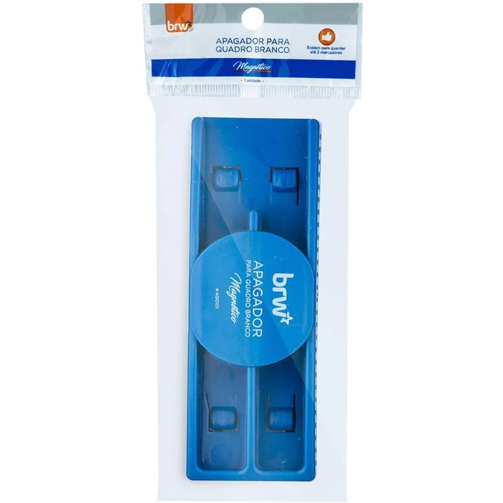 Apagador Quadro Branco Magnetico Azul Brw (Unidade) - imagem 3