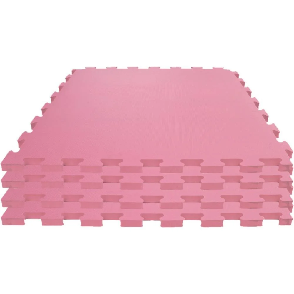 Tatame 04 Placas 1X1Mx1Cm Rosa Evamax (Pacote) - imagem 3
