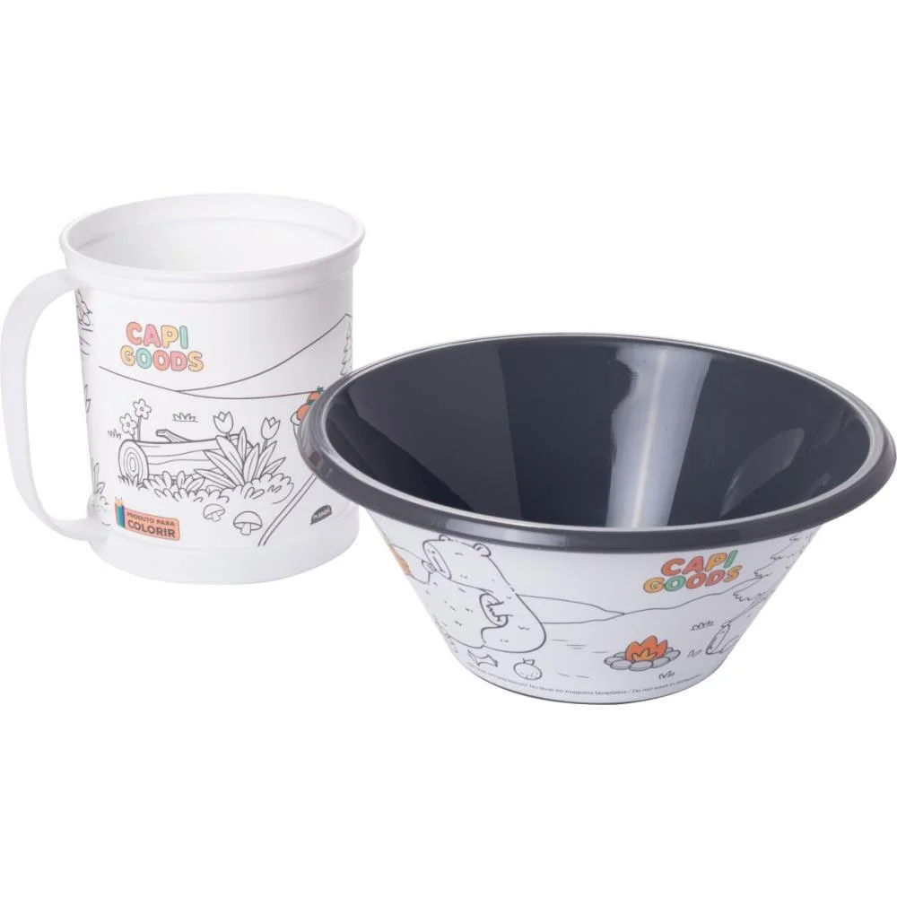 Caneca Decorada Capi Goods Com Bowl P/Colorir Plasutil (Kit) - imagem 5