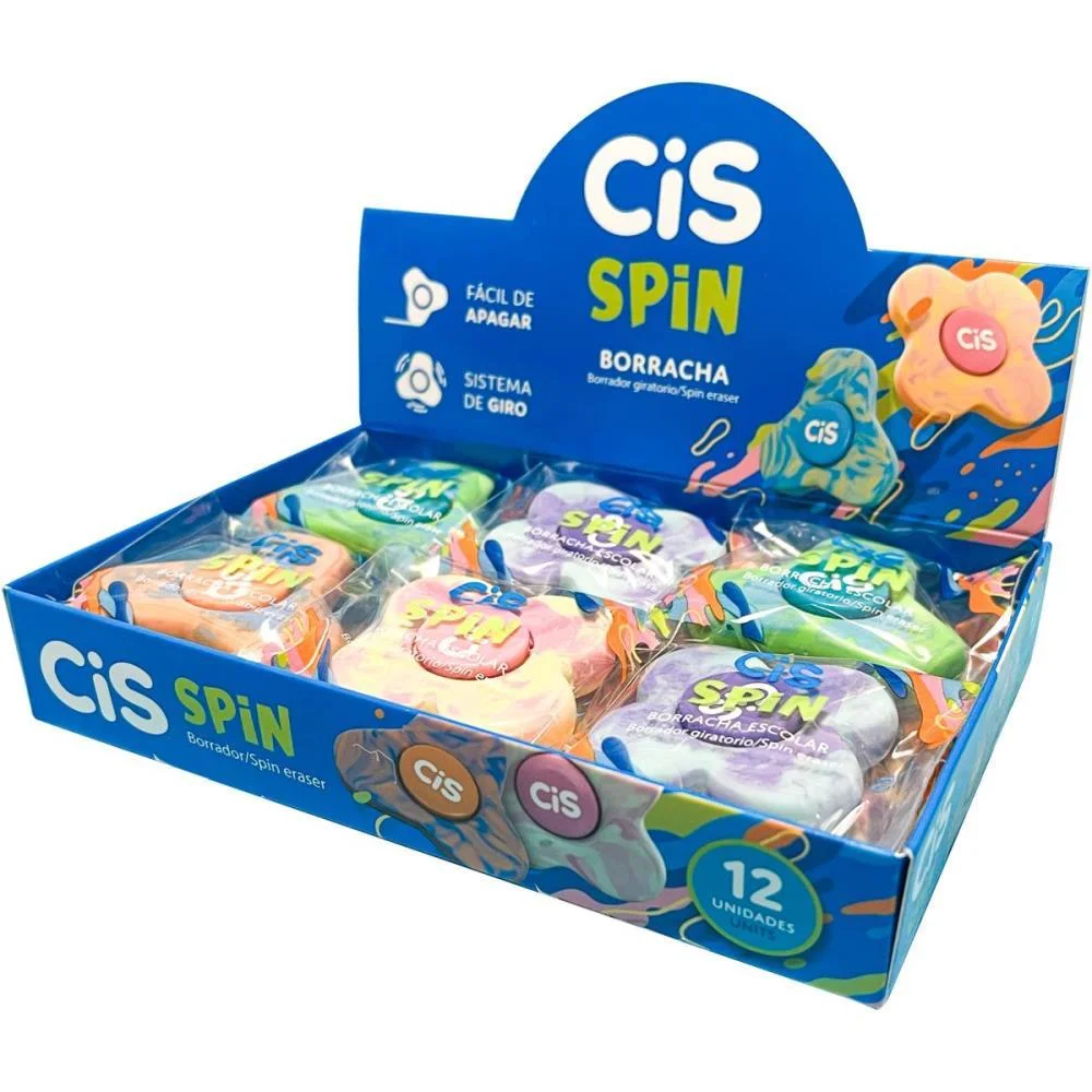 Borracha Decorada Cis Spin 4 Cores Sortidas Sertic (Dp.c/12) - imagem 7