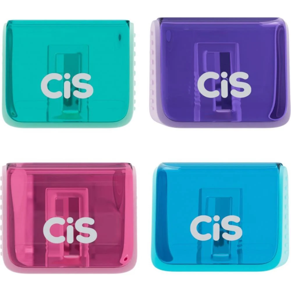 Apontador Com Deposito Cis 322 4 Cores Sortidas Sertic (Dp.c/24) - imagem 2