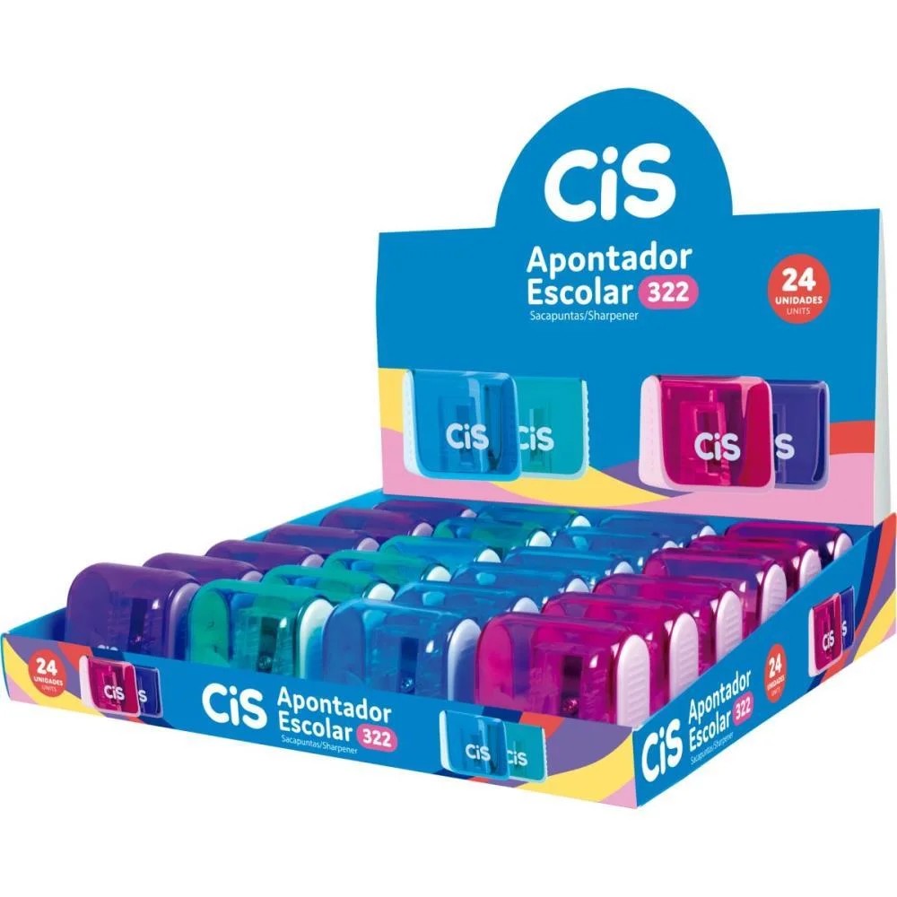 Apontador Com Deposito Cis 322 4 Cores Sortidas Sertic (Dp.c/24) - imagem 7