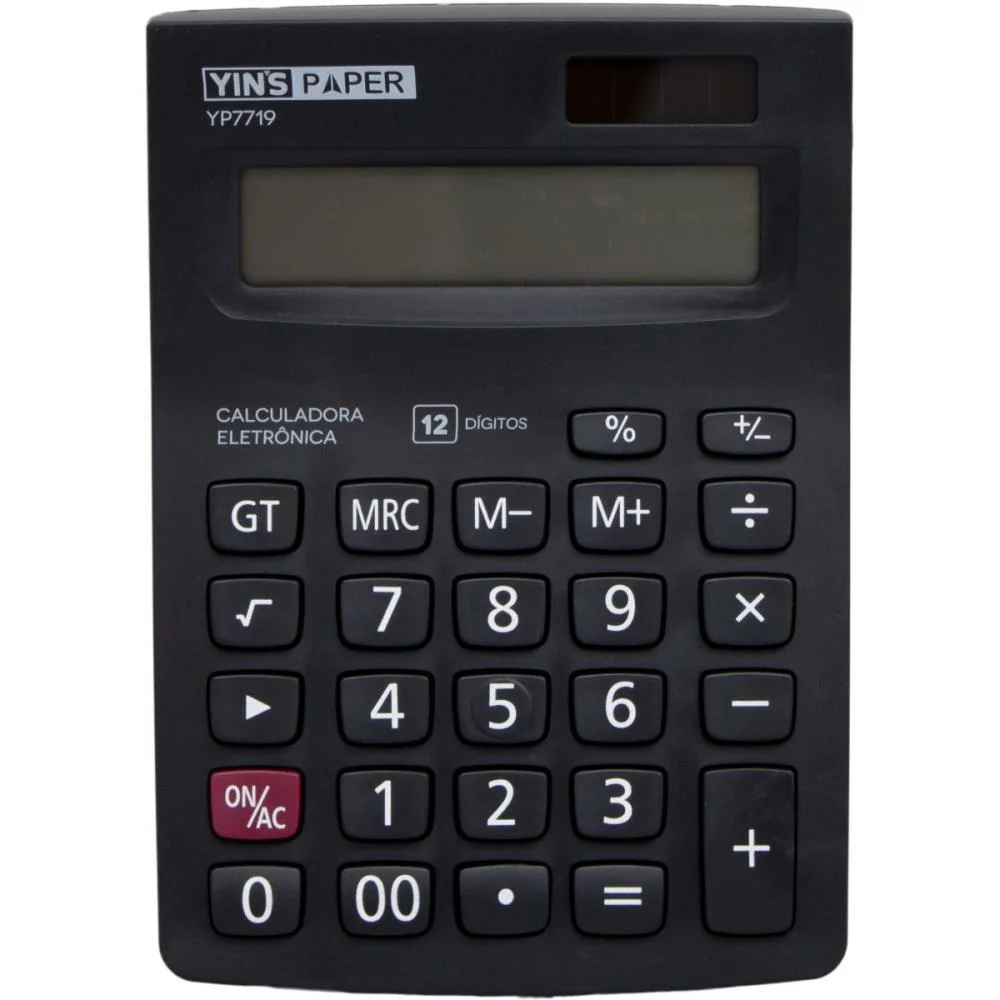 Calculadora De Mesa 12 Digitos Preta Yins (Unidade) - imagem 2