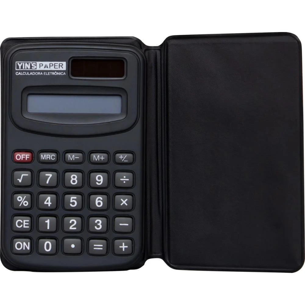 Calculadora De Bolso 8 Digitos Preta Yins (Unidade) - imagem 3