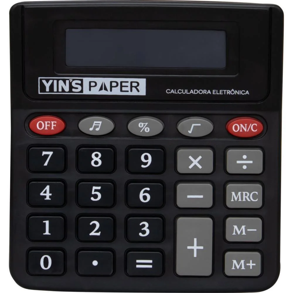 Calculadora De Mesa 8 Digitos Preto Yins (Unidade) - imagem 2