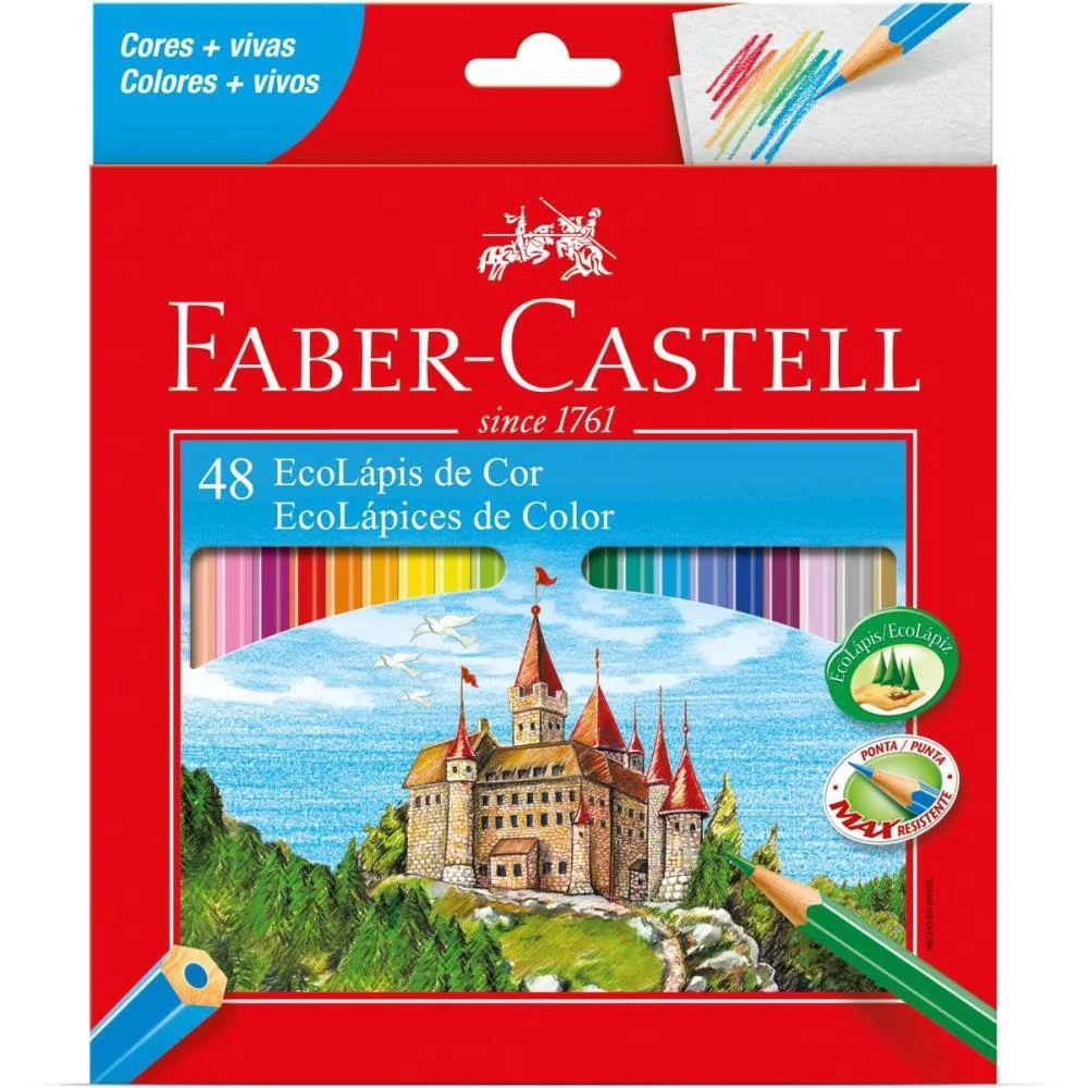Lapis De Cor Sextavado Ecolapis 48 Cores Faber-Castell (Pct.c/03) - imagem 3