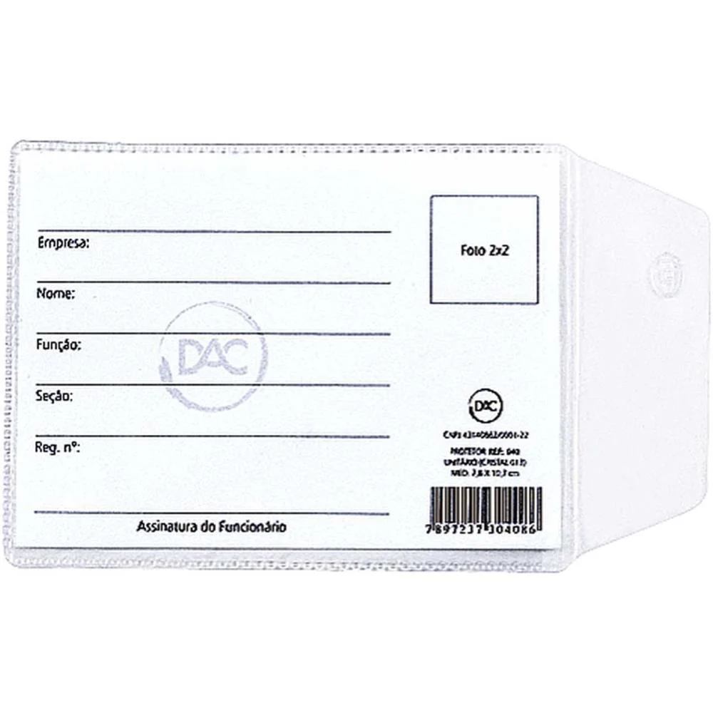Porta Documento P/Rg C/Aba 8,0X110Cm. Dac (Pct/100) - imagem 3