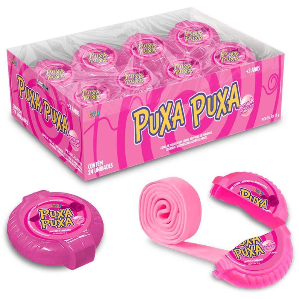 Doce Puxa Puxa Goma De Mascar Moran Colore C/ 24 Unidades - imagem 5