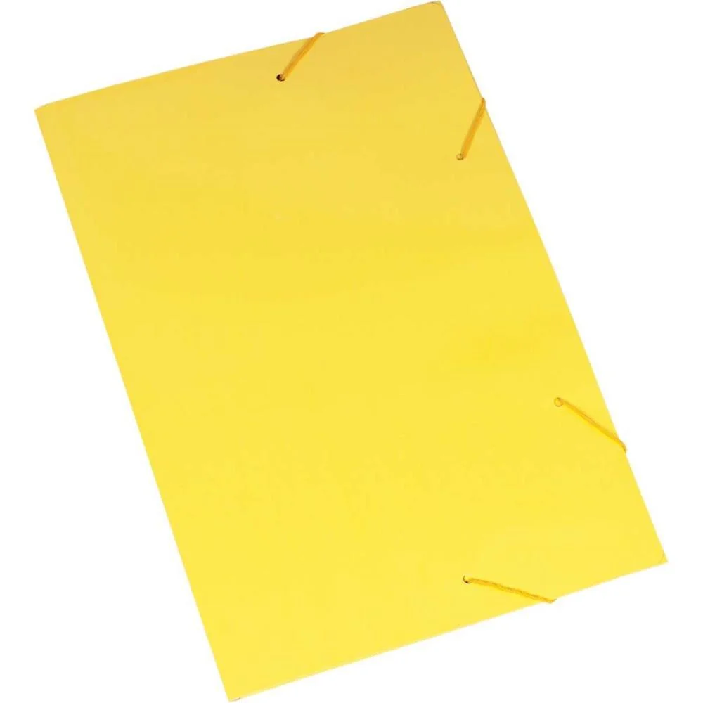 Pasta Aba Elastica Papel Oficio Amarela Polycart (Pct.c/20) - imagem 2
