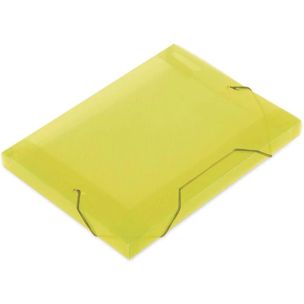 Pasta Aba Elastica Plastica Oficio 30Mm Amarela Soft Polibras (Pct.c/10) - imagem 3