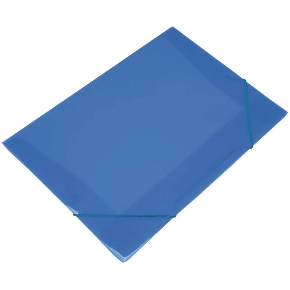 Pasta Aba Elastica Plastica Oficio Azul Soft Polibras (Pct.c/10) - imagem 3