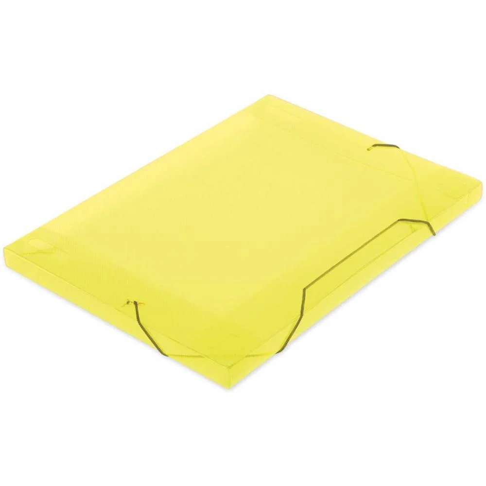 Pasta Aba Elastica Plastica Oficio 18Mm Amarela Soft Polibras (Pct.c/10) - imagem 2