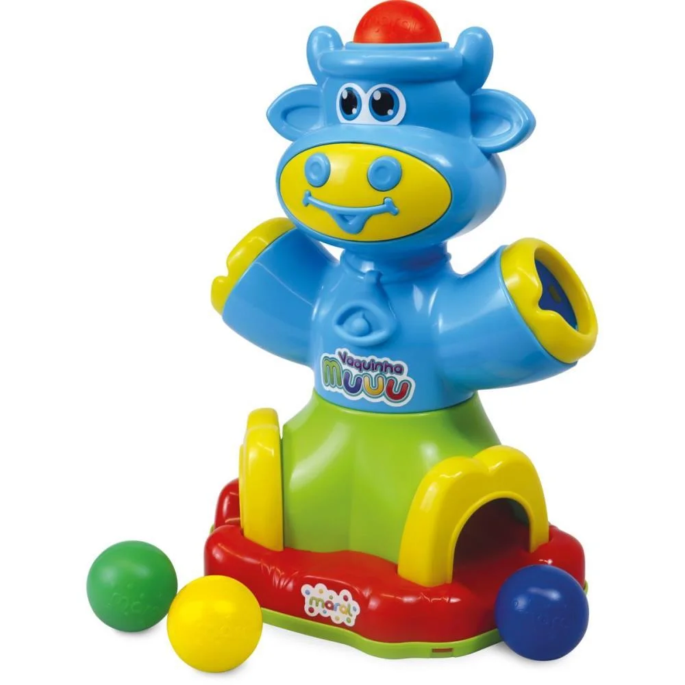 Brinquedo Educativo Vaquinha Muuu C/4 Bolinhas Maral (Unidade) - imagem 2