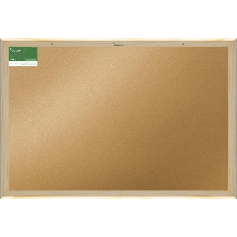 Quadro Aviso Moldura Madeira Cortica Aparente 080X060Cm Souza (Unidade) - imagem 2