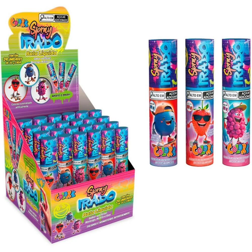 Doce Spray Irado Bala Liquida (S) Colore (Dp.c/24) - imagem 2