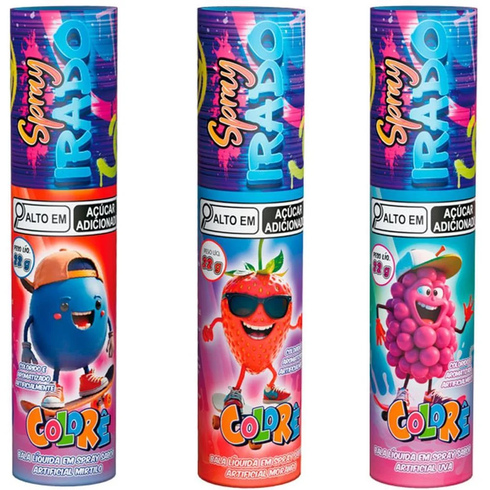 Doce Spray Irado Bala Liquida (S) Colore (Dp.c/24) - imagem 3