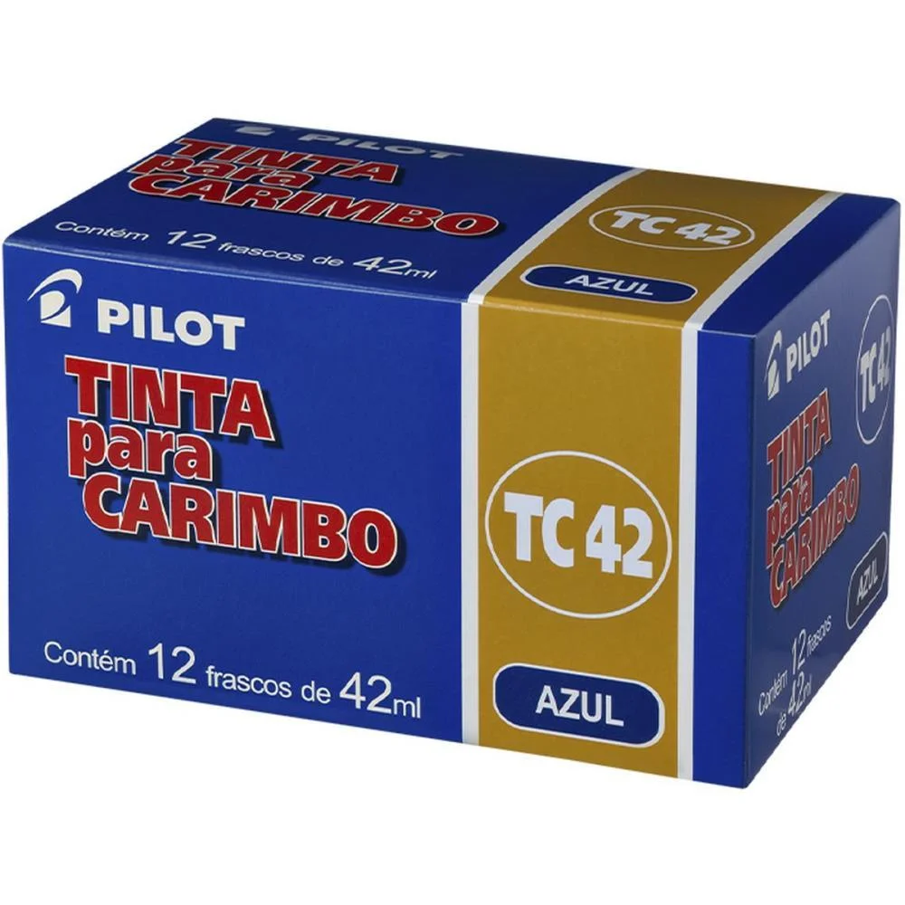Tinta Para Carimbo 42Ml Azul Pilot (Cx.c/12) - imagem 2
