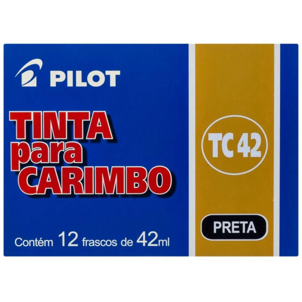 Tinta Para Carimbo 42Ml Preto Pilot (Cx.c/12) - imagem 4