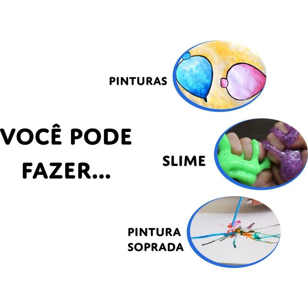 Tinta Guache 015Ml 06 Cores 15Ml Com Glitter Acrilex (Pct.c/06) - imagem 5