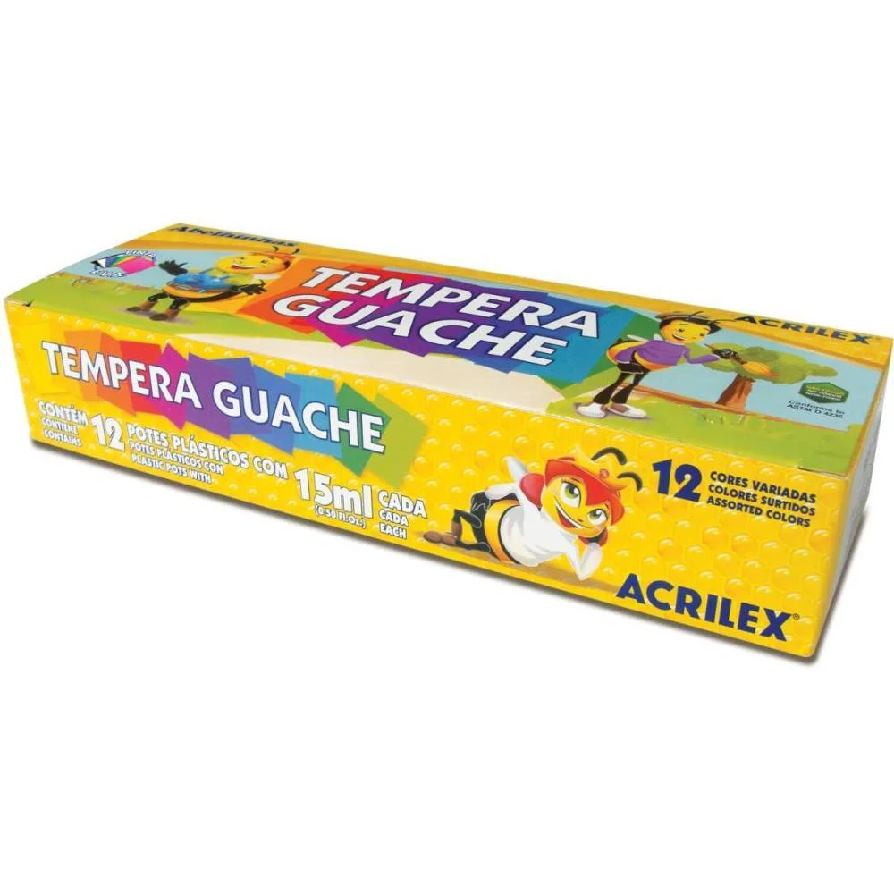 Tinta Guache 015Ml 12 Cores Acrilex (Pct.c/06) - imagem 2