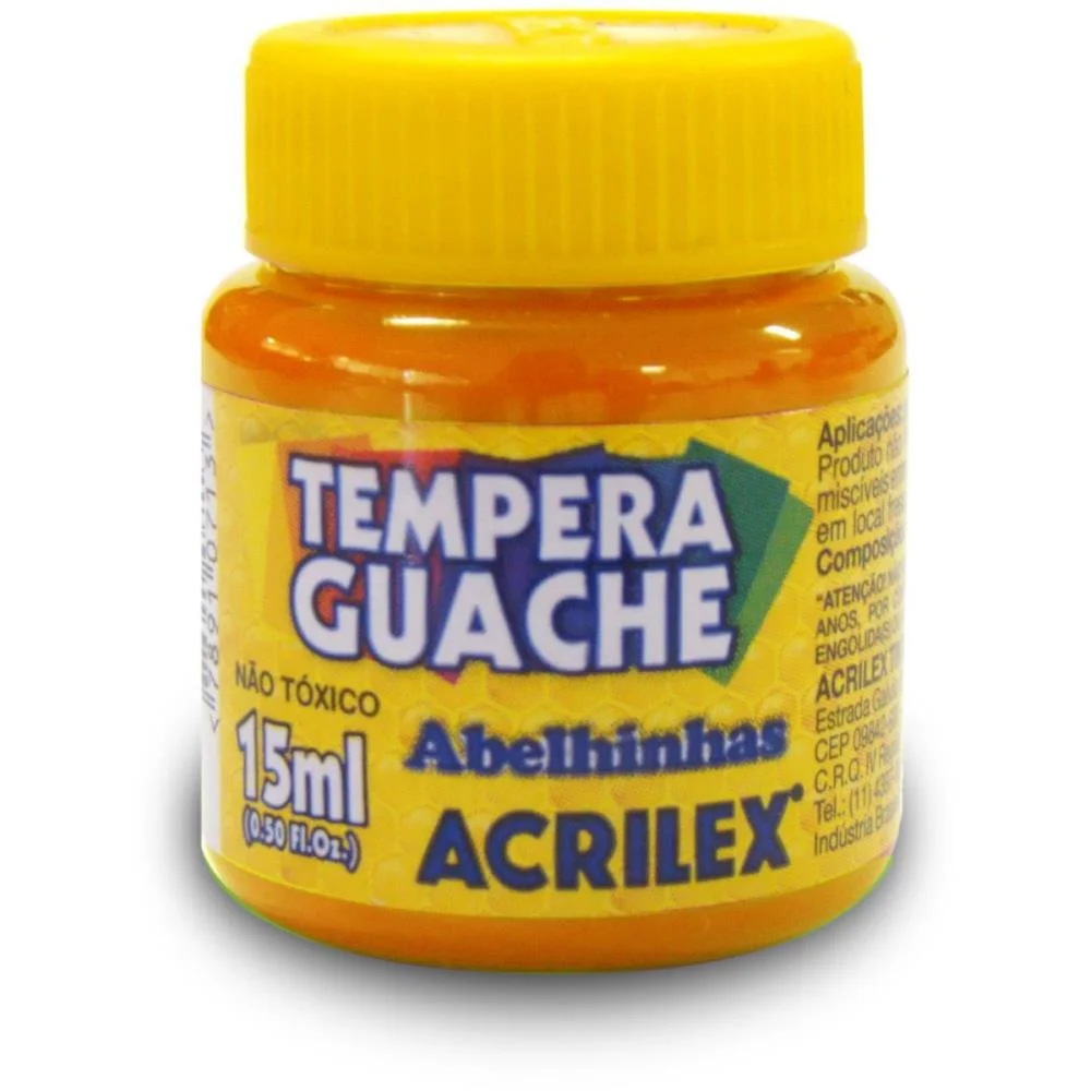 Tinta Guache 015Ml Amarelo Ouro Acrilex (Duzia) - imagem 2