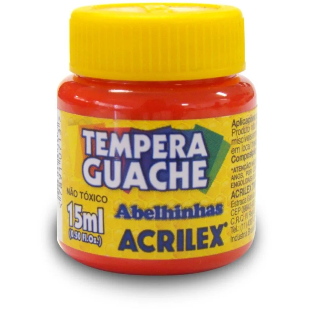 Tinta Guache 015Ml Vermelho Fogo Acrilex (Duzia) - imagem 2