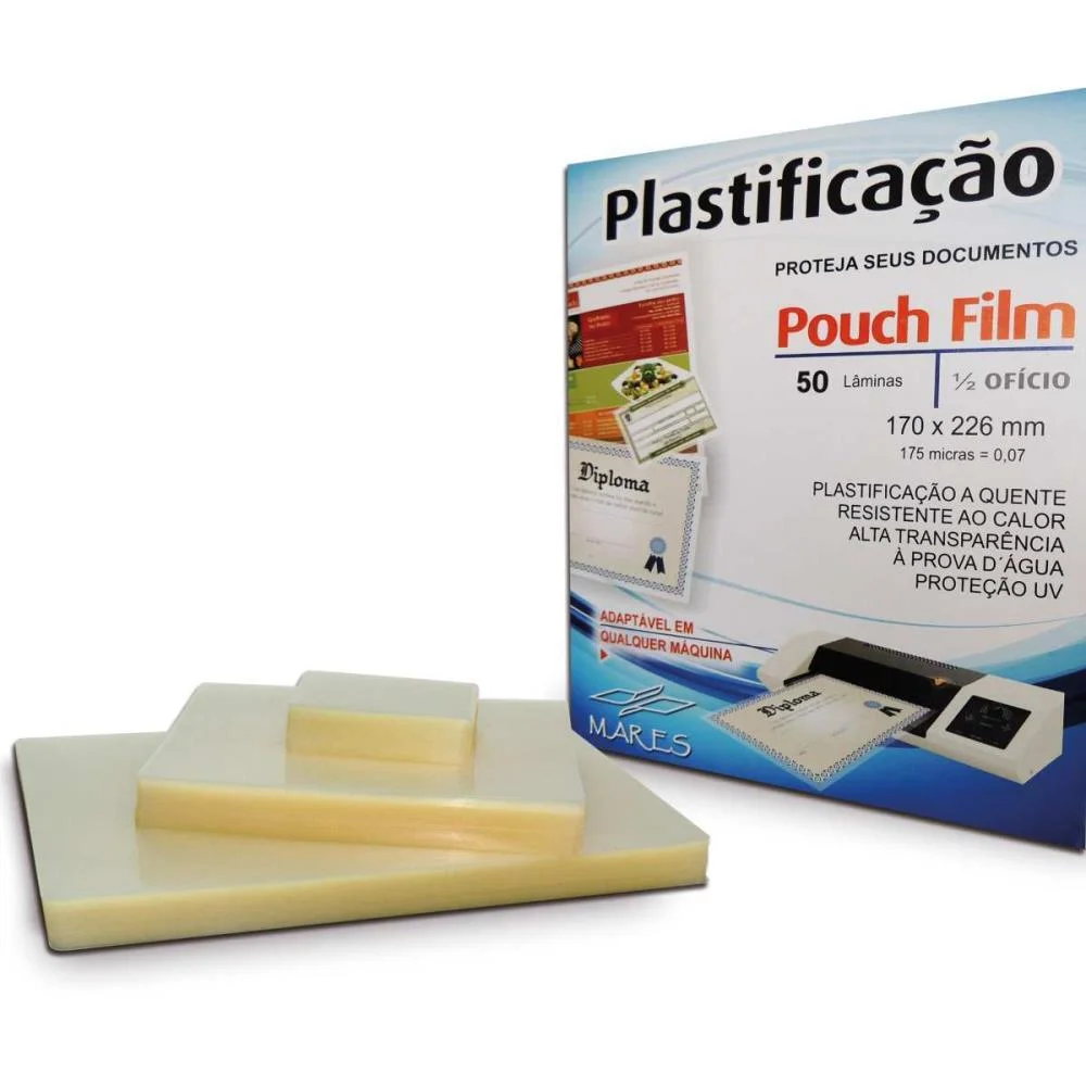 Plastico Para Plastificacao Pouch Film 1/2 Of.170X226 0,07 Mares (Conj/50) - imagem 4