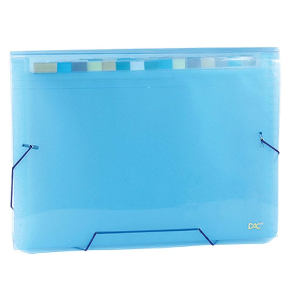 Pasta Sanfonada Plastica A4 12 Divisoes Azul Dac (Unidade) - imagem 3
