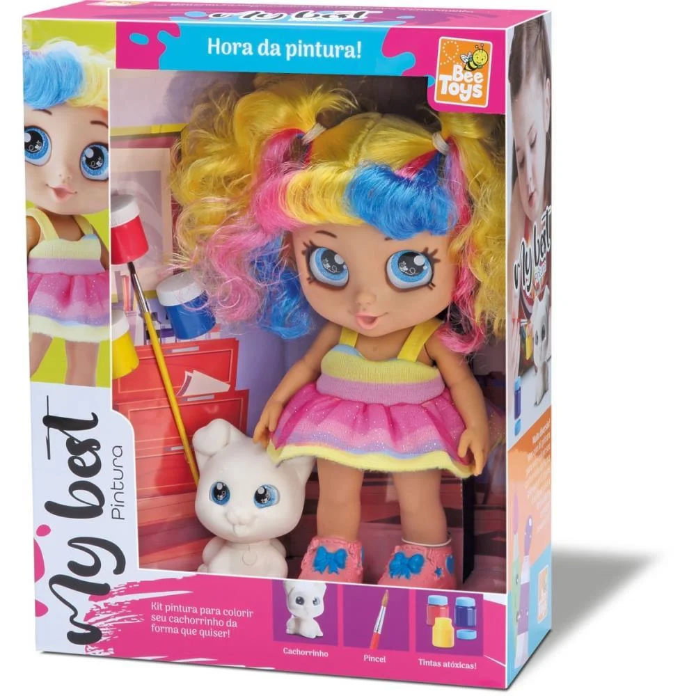 Boneca My Best Pintura C/Tinta Bee Toys (Unidade) - imagem 6