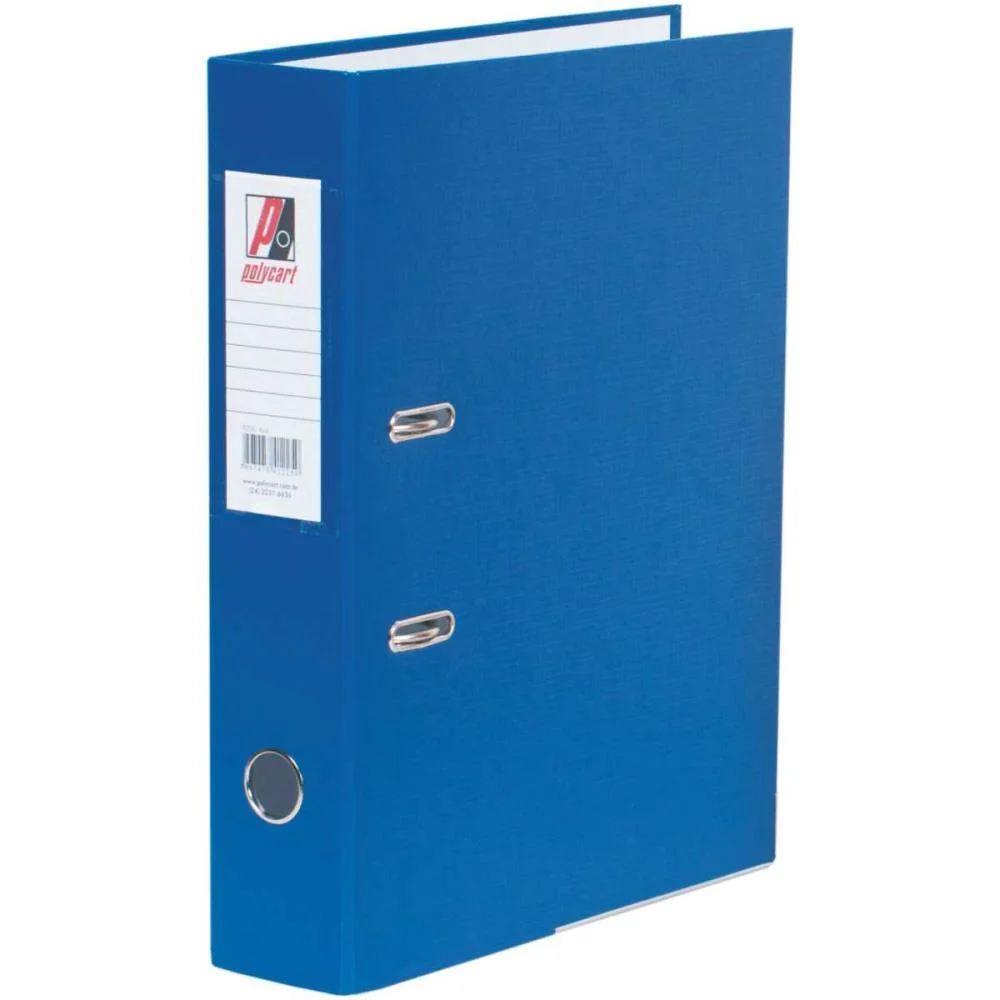 Pasta Registradora Oficio Larga Azul Luxo Polycart (Pct.c/04) - imagem 2