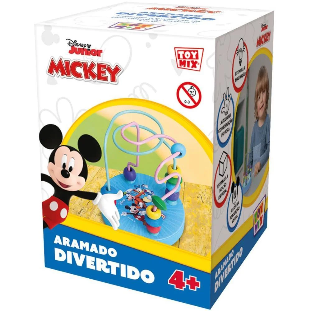 Brinquedo Pedagogico Madeira Mickey Aramado Sobe E Desce Toy Mix (Unidade) - imagem 4