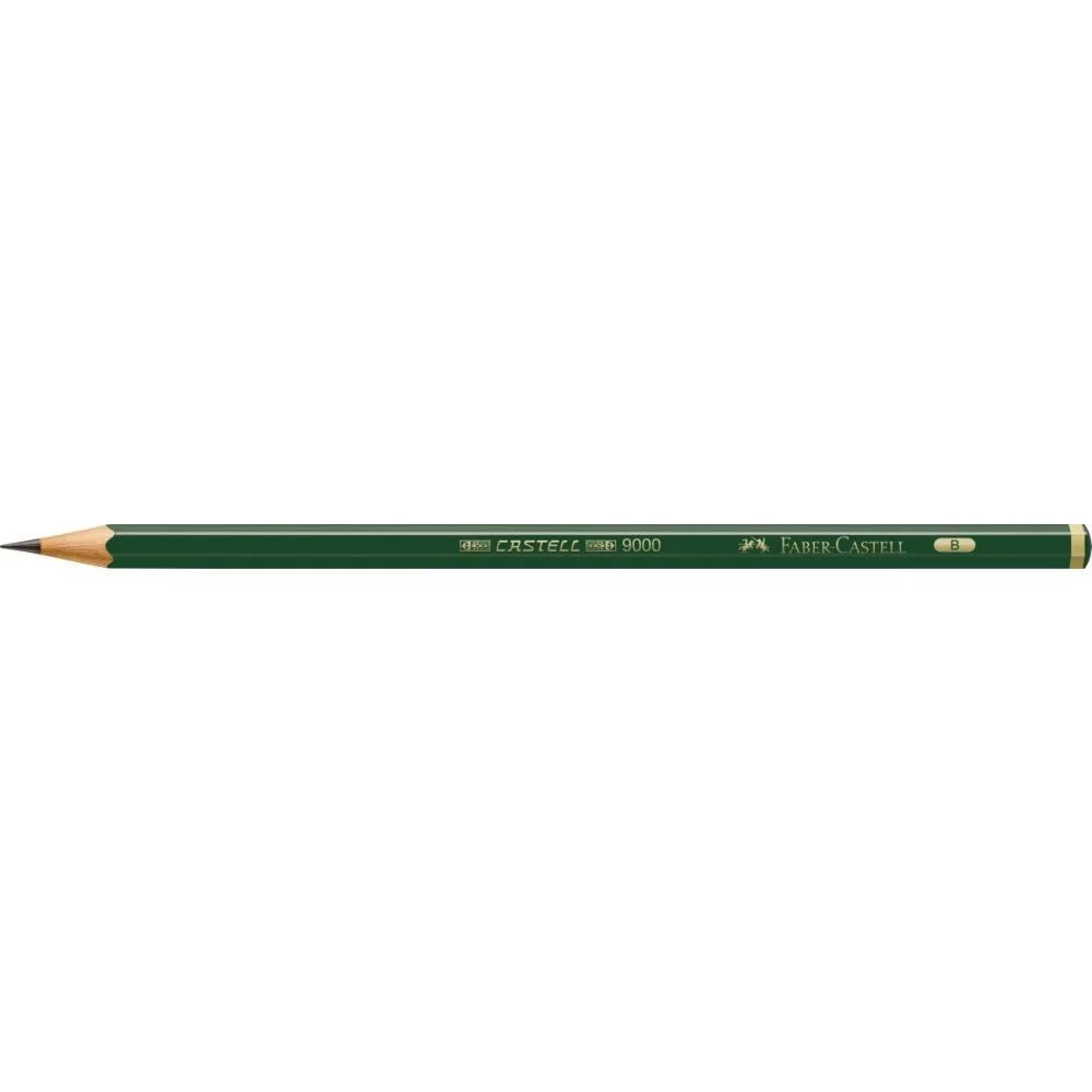 Lapis Preto Tecnico 9000 B Preto/Macio Faber-Castell (Cx.c/12) - imagem 4