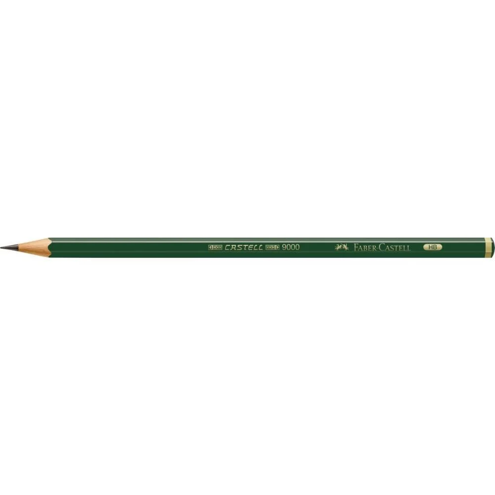 Lapis Preto Tecnico 9000 Hb Preto/Duro Faber-Castell (Cx.c/12) - imagem 4