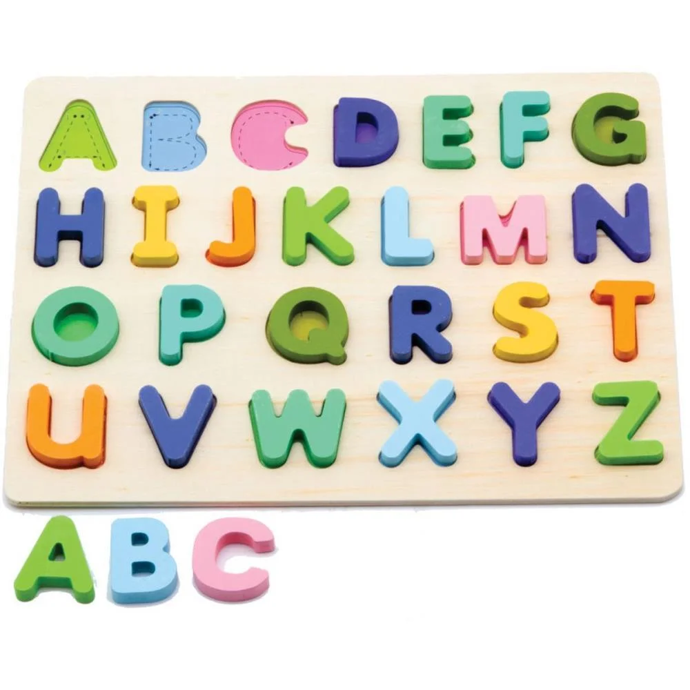 Brinquedo Pedagogico Madeira Encaixe Divertido Letras (S) Toy Mix (Unidade) - imagem 3