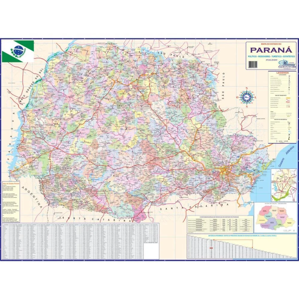 Mapa Periodico Estado Do Parana Multimapas (Unidade) - imagem 2