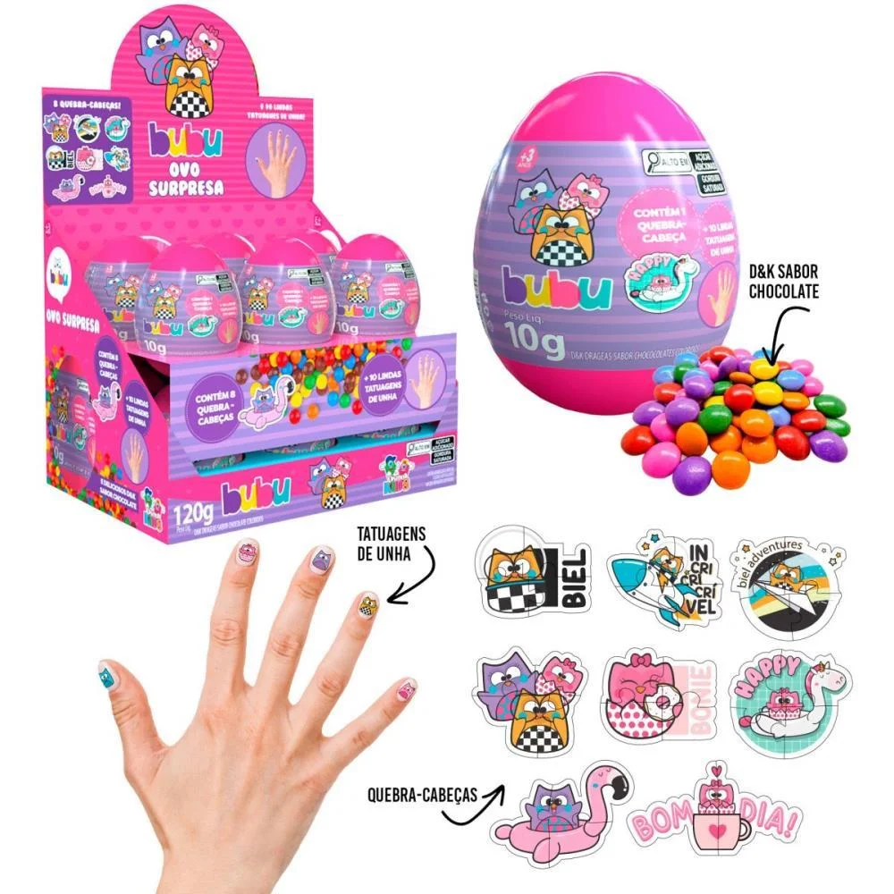 Doce Ovo Surpresa Bubu Divino Kids (Dp.c/12) - imagem 2