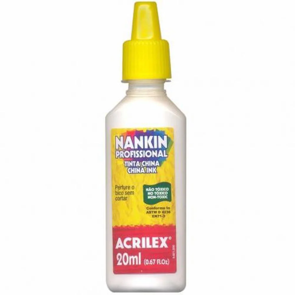Tinta Nanquim Branco 20Ml. Acrilex (Duzia) - imagem 3