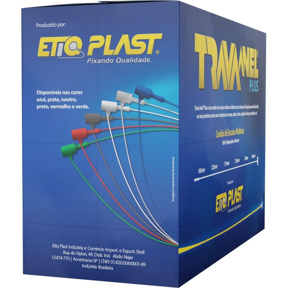 Trava Anel Plastico Plus 125Mm Neutro Etiq Plast (Cx-5000) - imagem 3