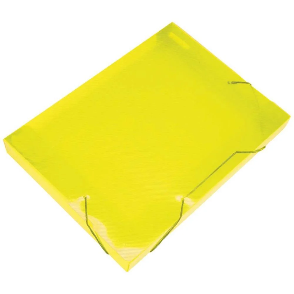 Pasta Aba Elastica Plastica Oficio 40Mm Amarela Soft Polibras (Pct.c/10) - imagem 2