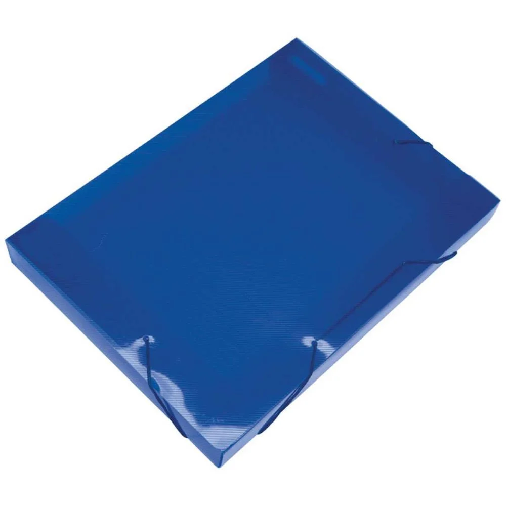 Pasta Aba Elastica Plastica Oficio 40Mm Azul Soft Polibras (Pct.c/10) - imagem 3