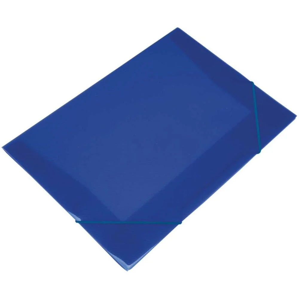 Pasta Aba Elastica Plastica Mini 20Mm Azul Soft Polibras (Pct.c/10) - imagem 2