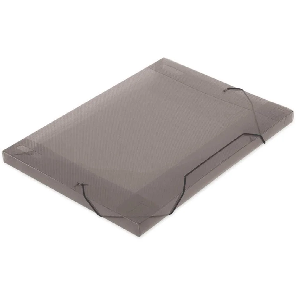 Pasta Aba Elastica Plastica Oficio 18Mm Fume Soft Polibras (Pct.c/10) - imagem 2